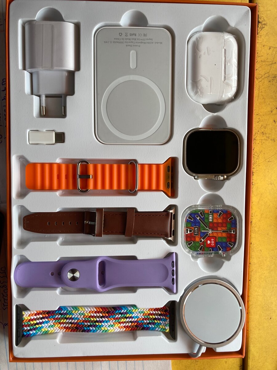 Smart Watch with Powerbank and 4 straps