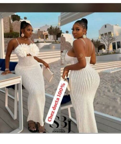 Robe longue blanche élégante