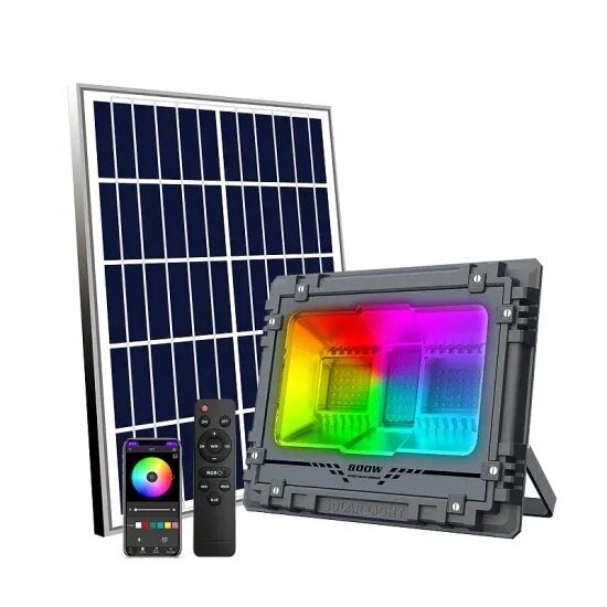 Projecteur LED Solaire RGB Extérieur