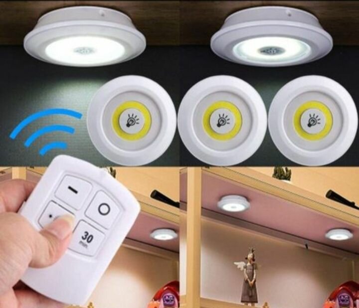 Packs de 3 lampes LED sans fil + Télécommande avec contrôle