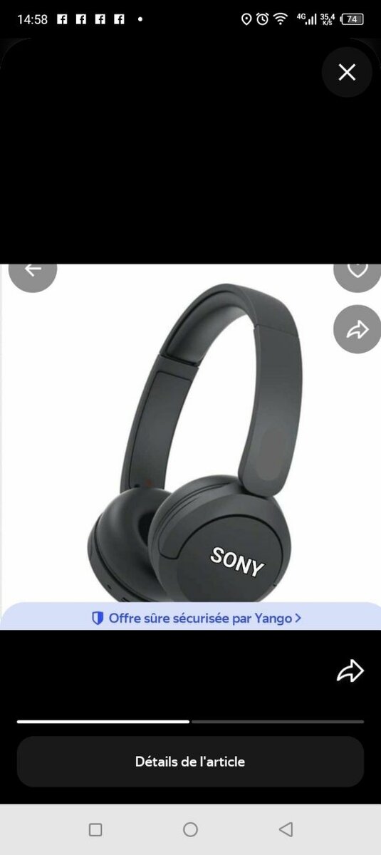 Casque sans fil Sony