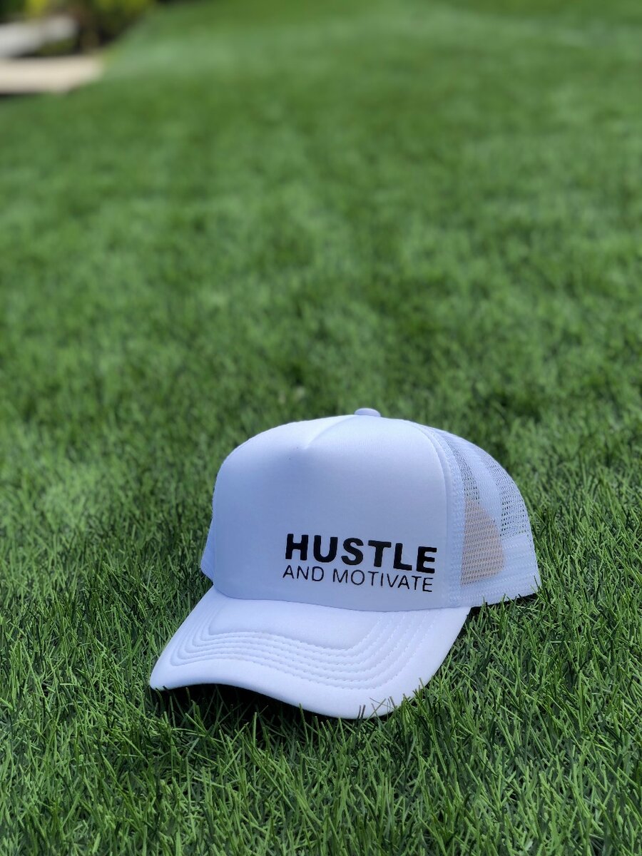 Hustle and motivate caps