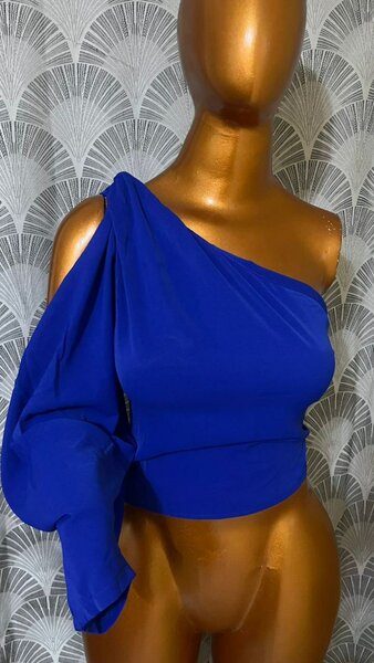 Haut asymétrique bleu femme