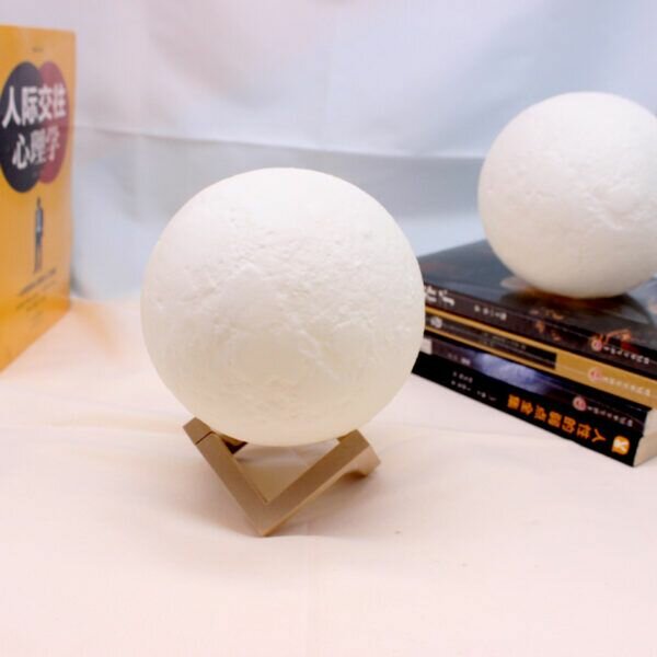 Led Moon Ball Lamp  3d Printed Lunar Lamp Colorful Night