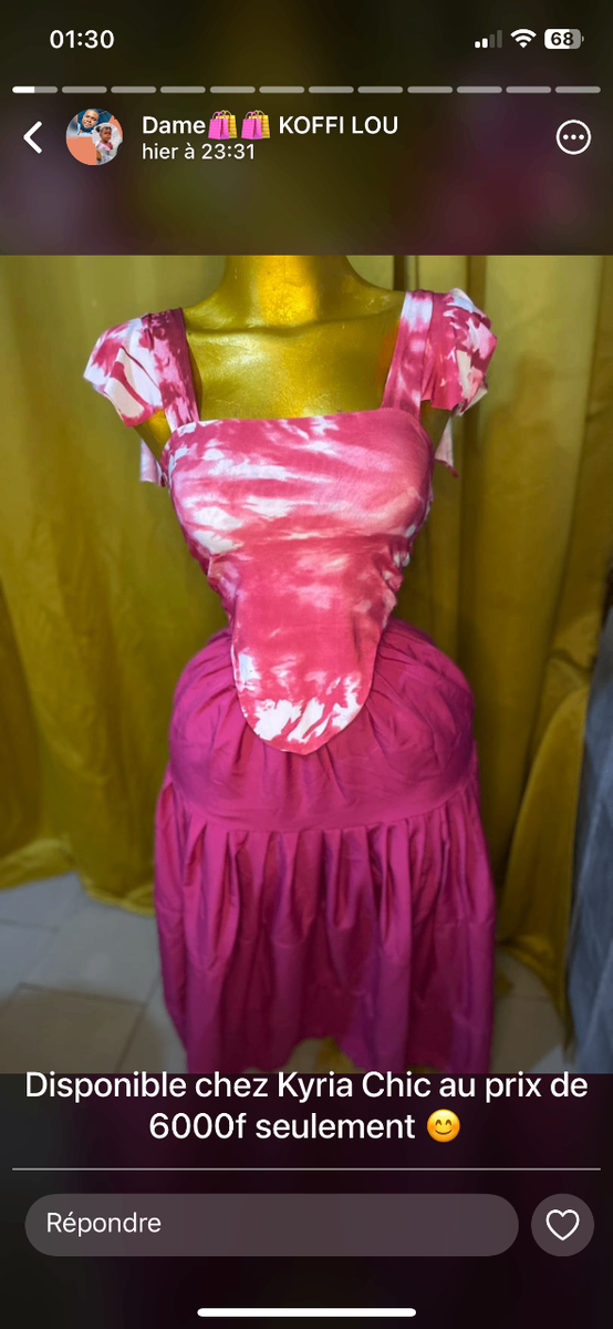 Robe chic imprimée colorée