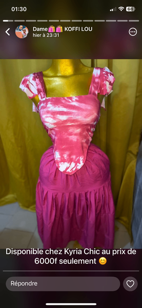 Robe chic imprimée colorée