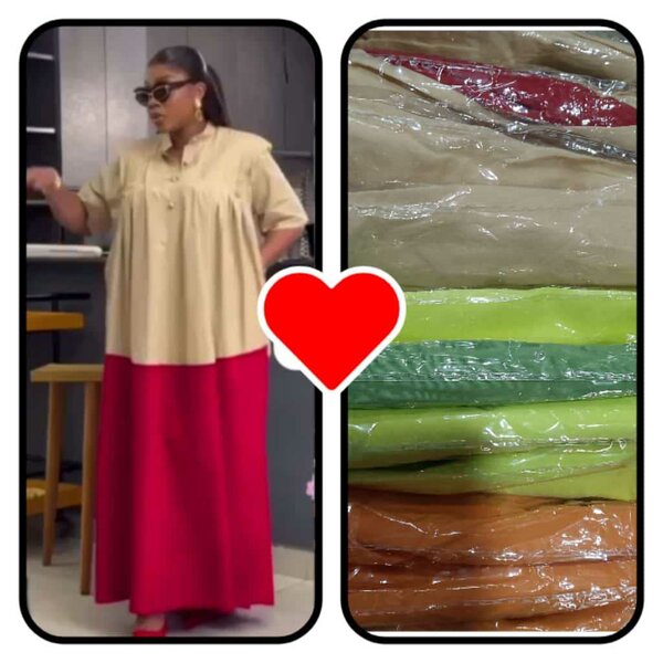 Robe bicolore moderne femme