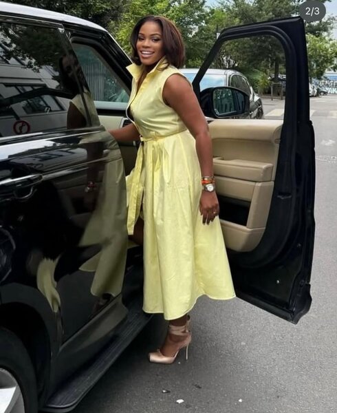 Robe Chemise Évasée Jaune
