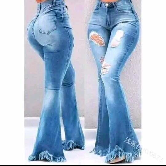 Jeans évasés taille haute