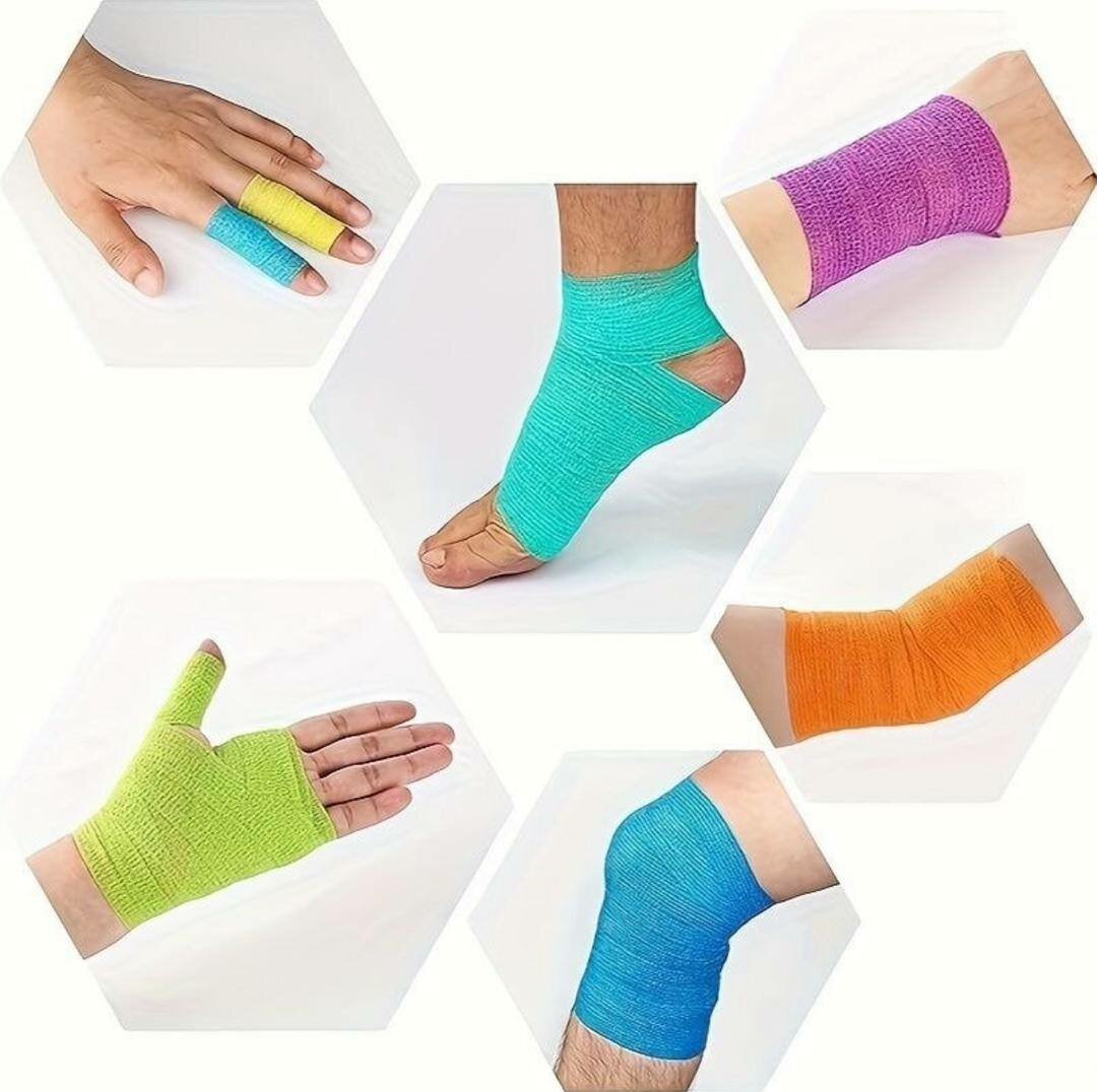 Bande élastique adhésive colorée