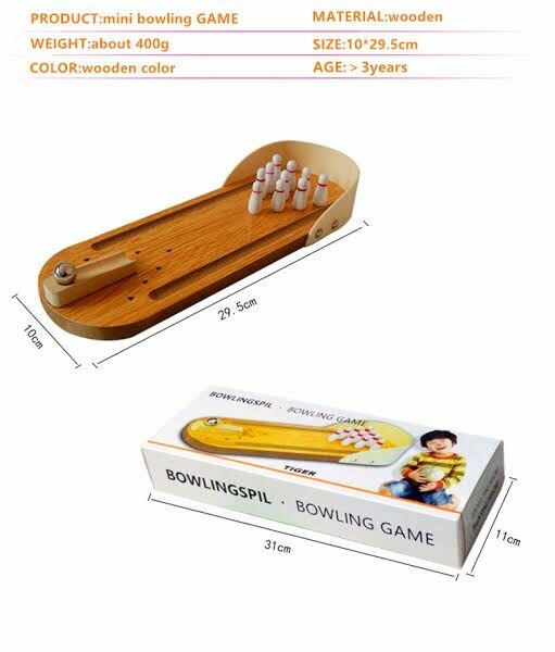 Mini Bowling Game - Wooden Material