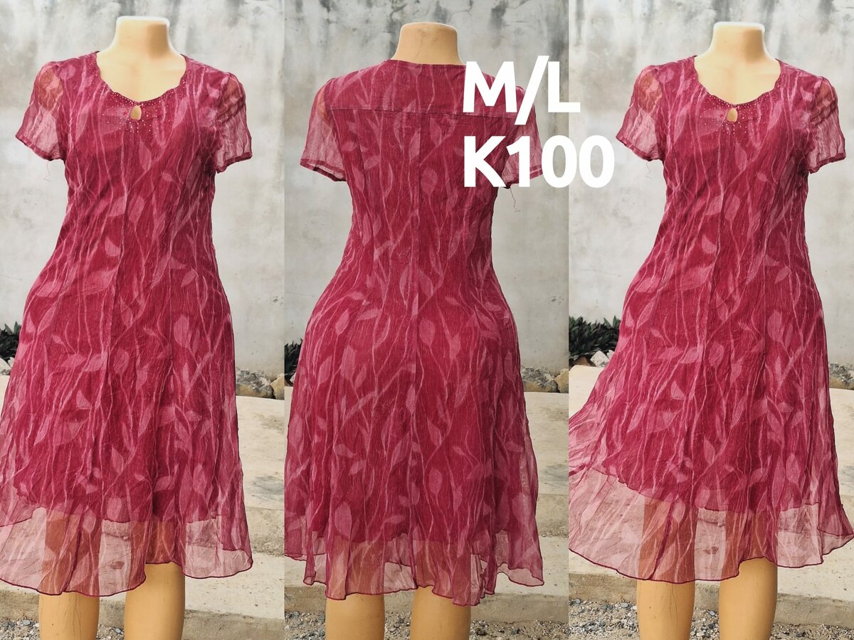 Beautiful and high-quality women's dress made of salaula silk