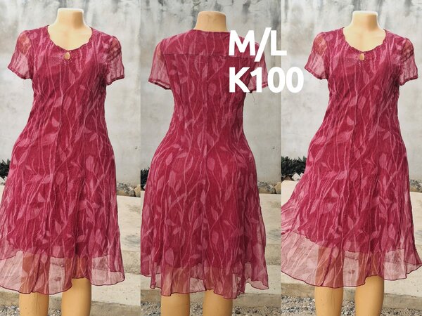 Beautiful and high-quality women's dress made of salaula silk