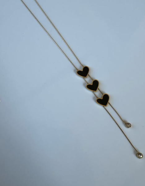 Singles necklace stainless steel 18k gold coat