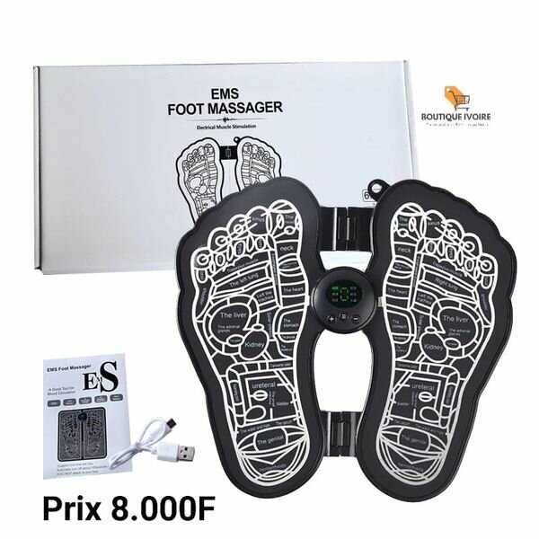 Tapis de massage Thérapeutique des pieds.  Il est rechargeable, pliable et portable.
