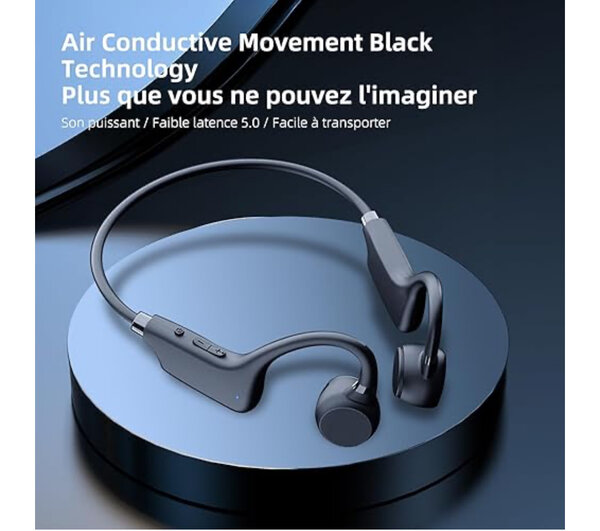 Écouteurs Conduction Air Noir