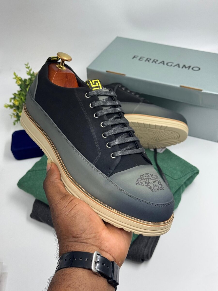 VERSACE GREY AND BLACK