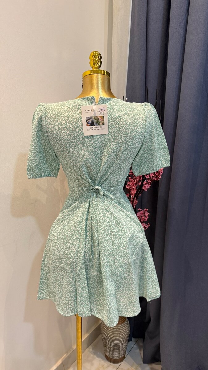 Mini floral wrap like dress