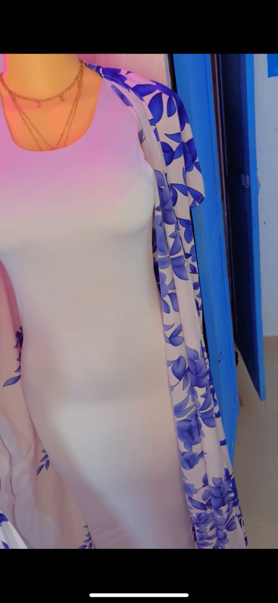 Robe élégante avec kimono floral