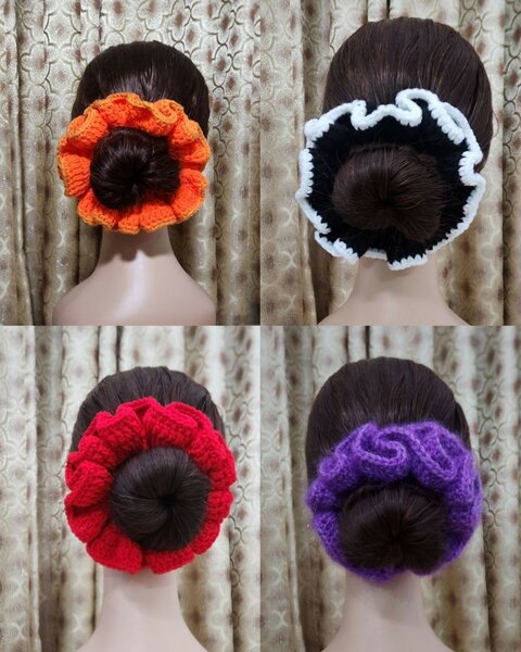 Chouchous en crochet colorés