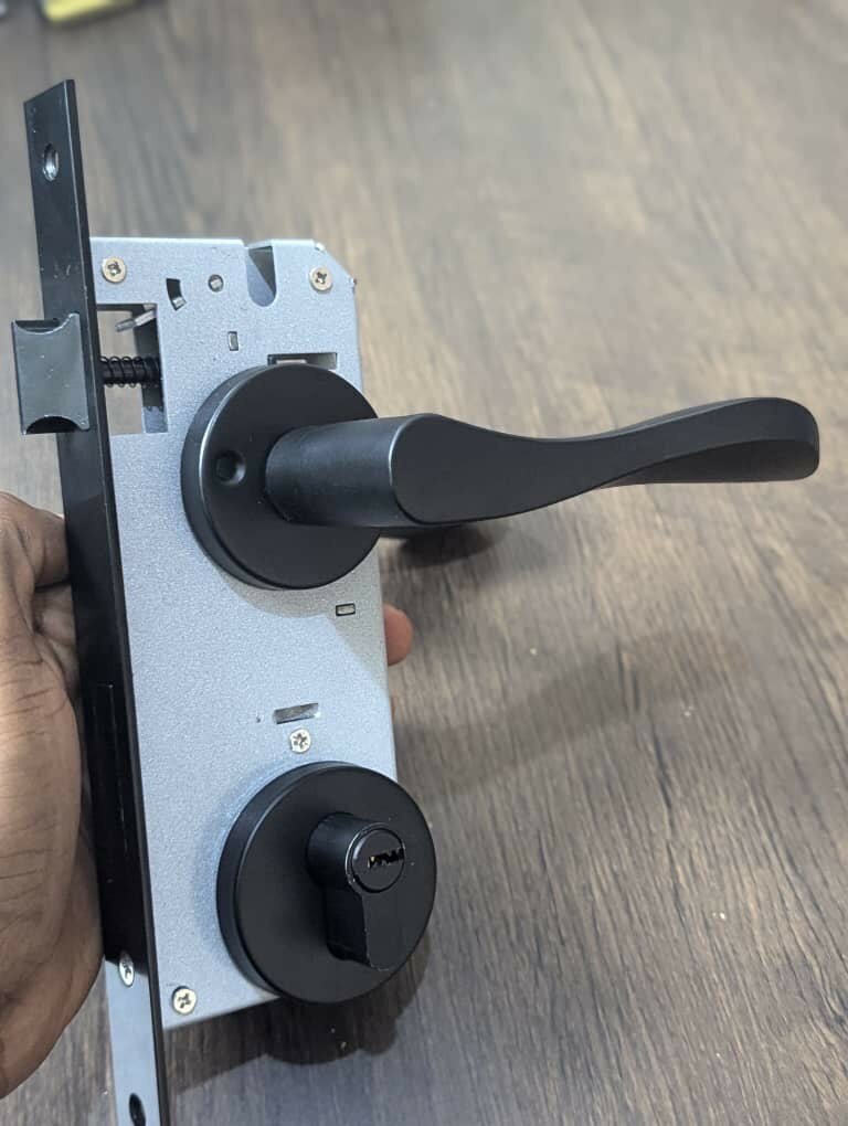 Black Matte Rossette door lock