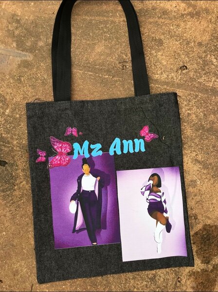 Customized tote  bags ,scrunchies ,hair bows ,hair bonnets
