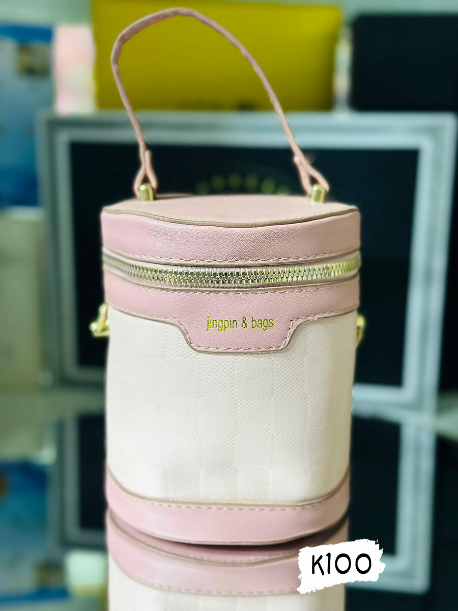 Women's cylindrical bag pink