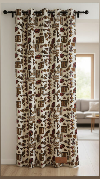 Rideaux à motif ethnique moderne