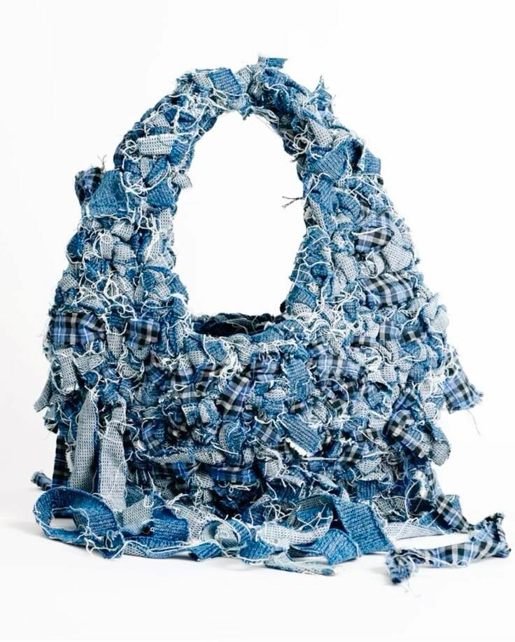 Sac à main en denim unique