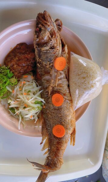 Poisson frit délicieux