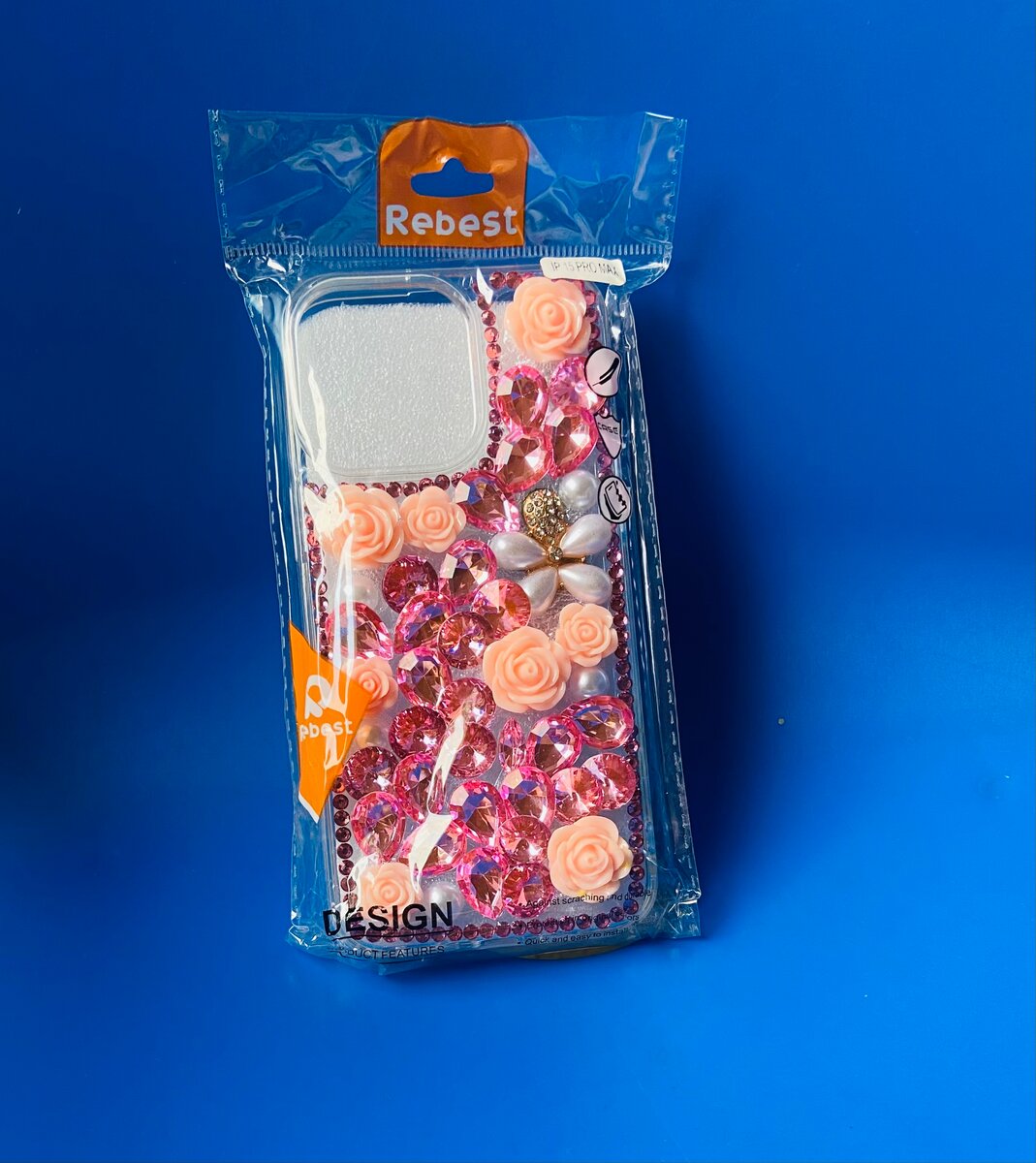 Coque Éclatante Fleurs Strass
