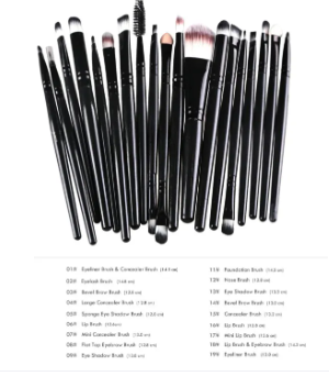 20pcs Eye Makeup Brushes Set Eyeshadow Blending Brush Powder Foundation Eyeshadading Eyebrow Lip Eyeliner Brush Cosmetic Tool