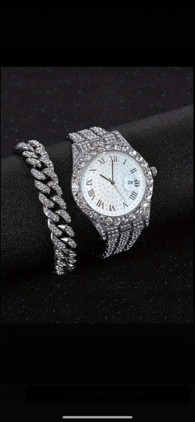 Montre bracelet strass luxe