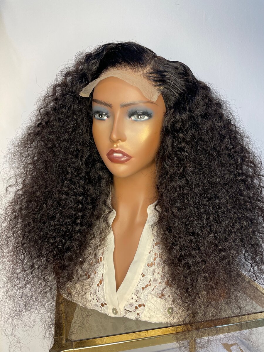 Mongolian Natural Curl 5x5 Closure Wig