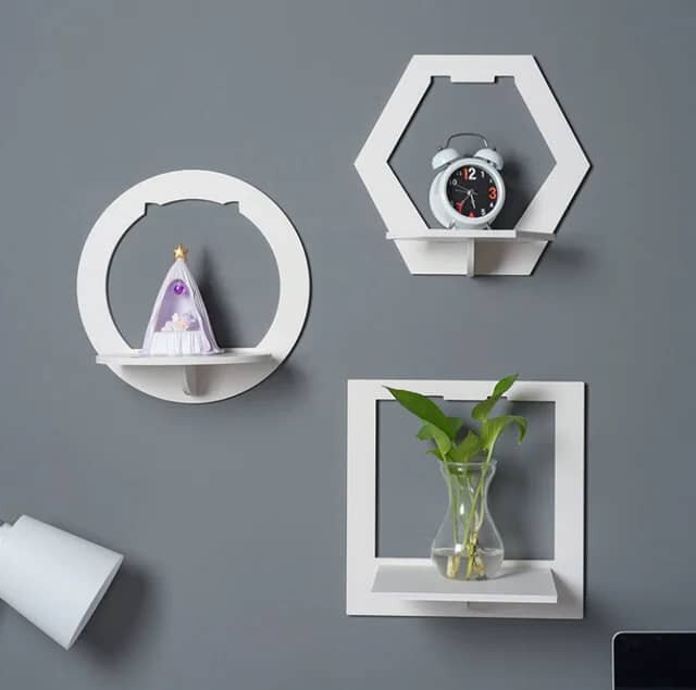 Étagères murales géométriques