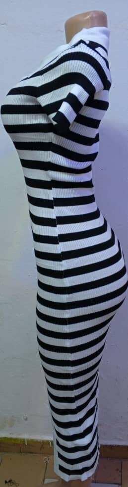 Robe rayée élégante femme