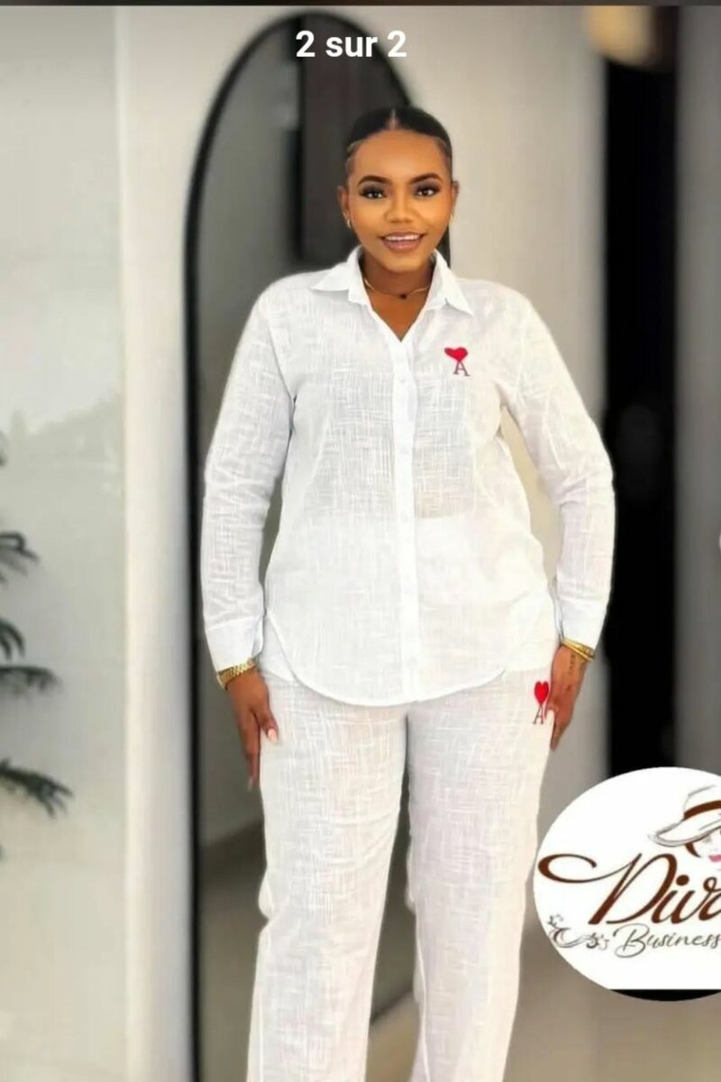 Pyjama Femme Blanc Élégant