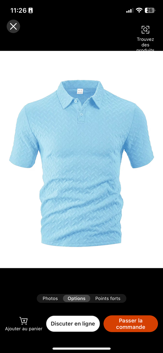 Polo bleu pour homme élégant