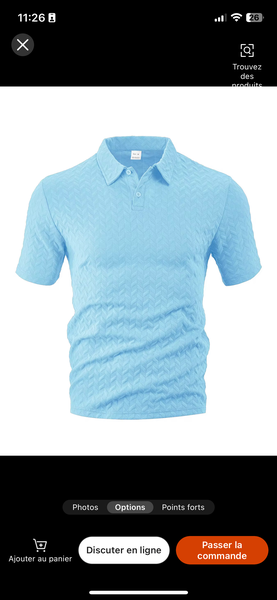Polo bleu pour homme élégant