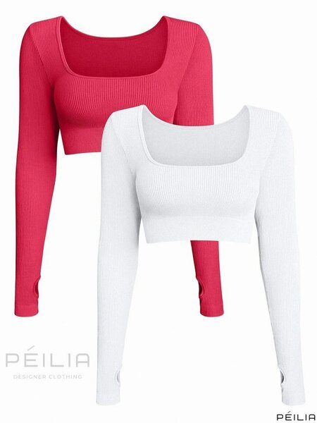 Crop top à manches longues PEILIA