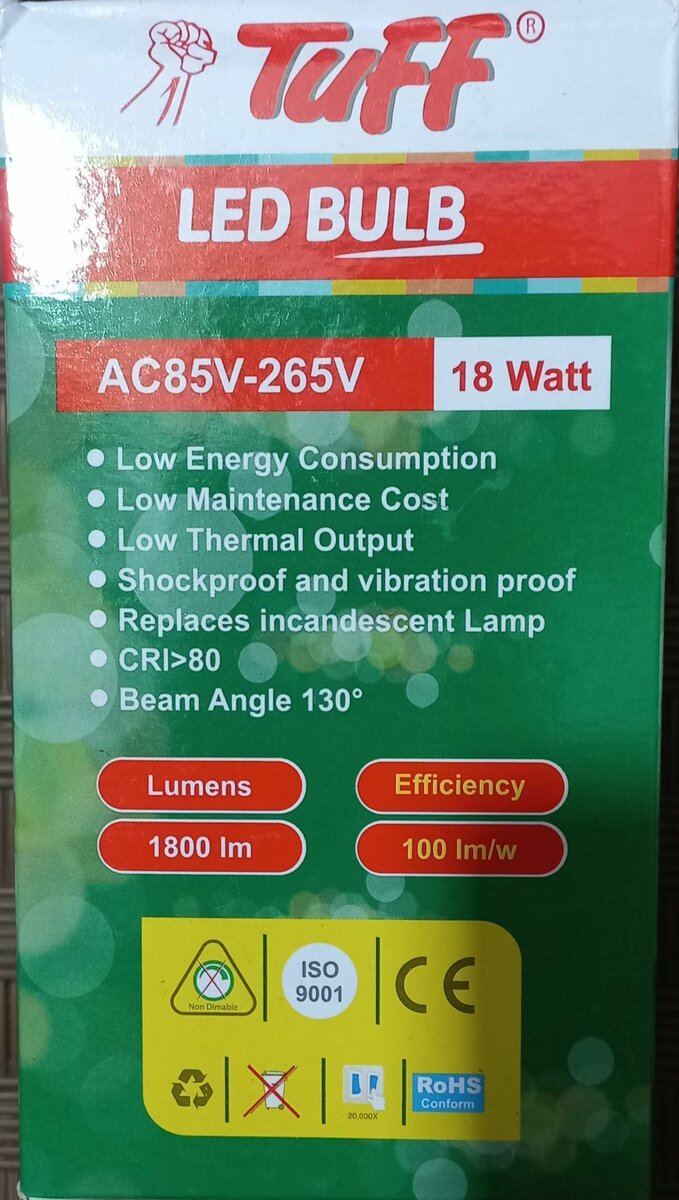 Tuff Led bulb 18w