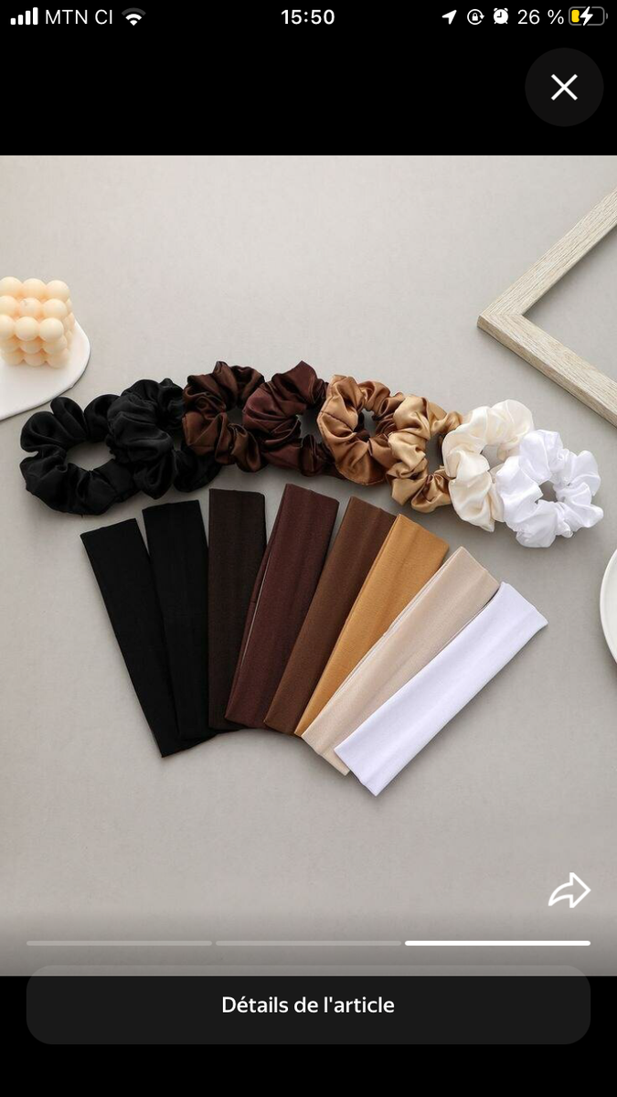 Ensemble chouchou et bandeau