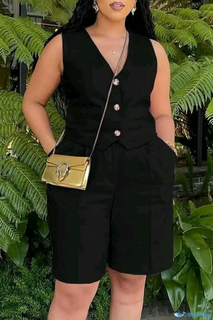 Women's 2-piece suit, vest and shorts
