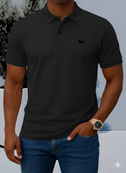 Polo noir homme élégant