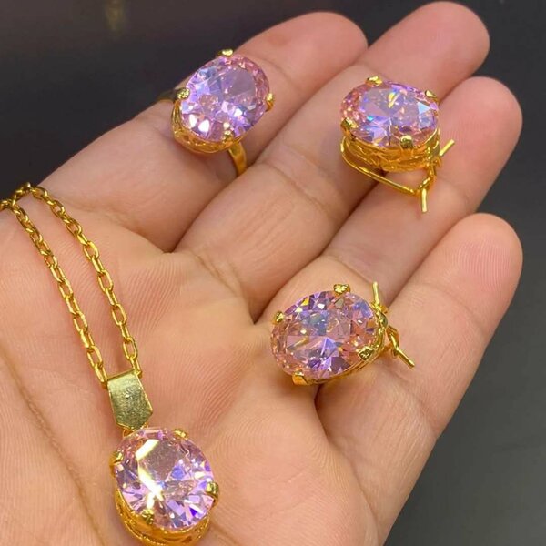 Ladies chain earring and ring