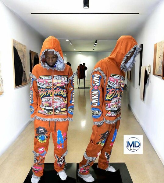 Ensemble Jogging Graphique Orange