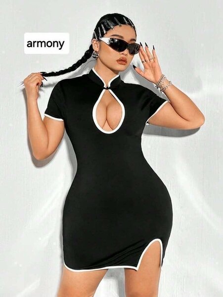 Robe Évasée Noire Femme
