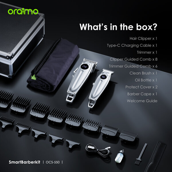 ORAIMO SMART BARBER KIT SUPER POWERFUL MOTOR
