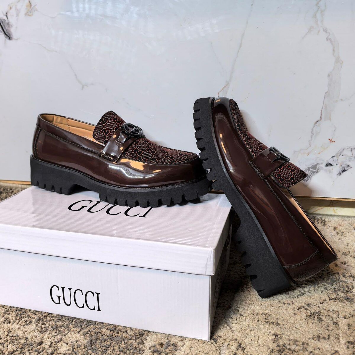 Mocassins en cuir Gucci élégants