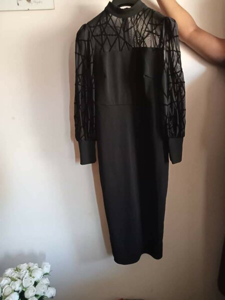 Shein contrast mesh bodycon dress